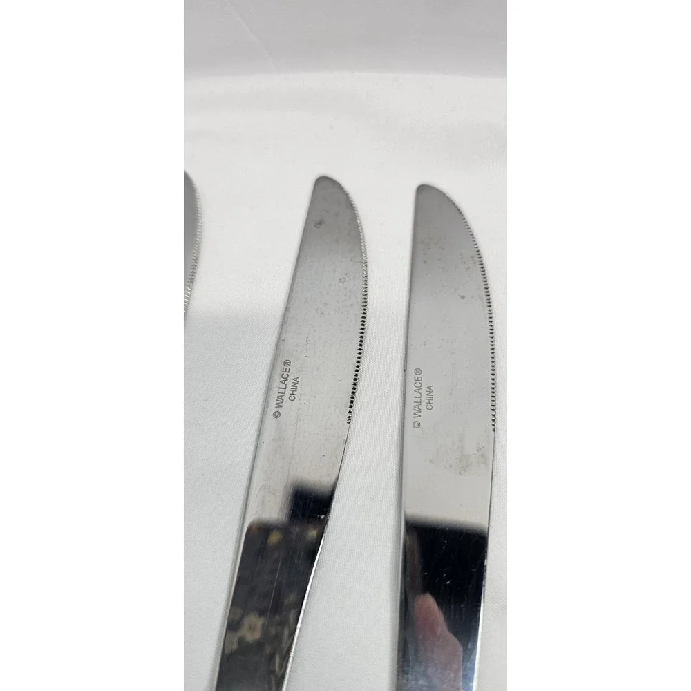 Wallace Sadie 21 Pc Flatware Set Stainless Silverware Forks‎ Knives Spoons